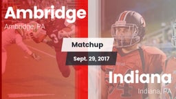 Matchup: Ambridge vs. Indiana  2017