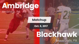Matchup: Ambridge vs. Blackhawk  2017