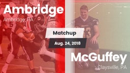 Matchup: Ambridge vs. McGuffey  2018