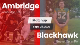 Matchup: Ambridge vs. Blackhawk  2020