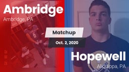 Matchup: Ambridge vs. Hopewell  2020