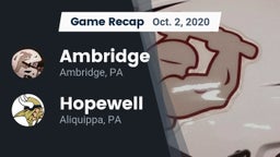 Recap: Ambridge  vs. Hopewell  2020