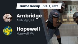 Recap: Ambridge  vs. Hopewell  2021