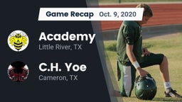 Recap: Academy  vs. C.H. Yoe  2020