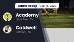 Recap: Academy  vs. Caldwell  2020