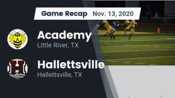 Recap: Academy  vs. Hallettsville  2020