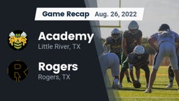 Recap: Academy  vs. Rogers  2022