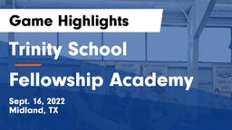 Trinity School  vs Fellowship Academy Game Highlights - Sept. 16, 2022