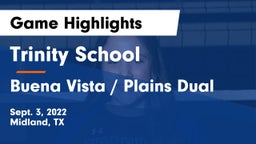 Trinity School  vs Buena Vista / Plains Dual Game Highlights - Sept. 3, 2022