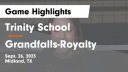Trinity School  vs Grandfalls-Royalty Game Highlights - Sept. 26, 2023
