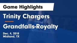 Trinity Chargers vs Grandfalls-Royalty  Game Highlights - Dec. 4, 2018