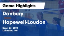 Danbury  vs Hopewell-Loudon  Game Highlights - Sept. 27, 2022