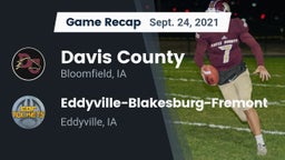 Recap: Davis County  vs. Eddyville-Blakesburg-Fremont 2021