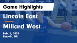 Lincoln East  vs Millard West  Game Highlights - Feb. 1, 2020