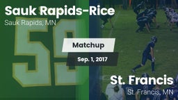 Matchup: Sauk Rapids-Rice Hig vs. St. Francis  2017