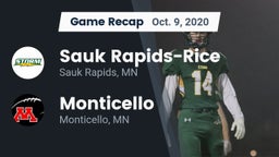 Recap: Sauk Rapids-Rice  vs. Monticello  2020