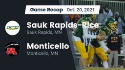Recap: Sauk Rapids-Rice  vs. Monticello  2021