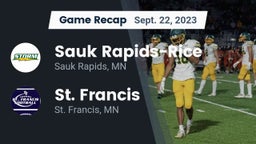 Recap: Sauk Rapids-Rice  vs. St. Francis  2023