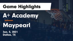 A Academy vs Maypearl  Game Highlights - Jan. 5, 2021