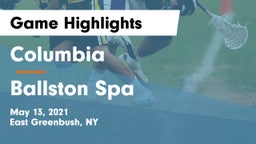 Columbia  vs Ballston Spa  Game Highlights - May 13, 2021