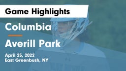 Columbia  vs Averill Park  Game Highlights - April 25, 2022