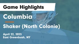 Columbia  vs Shaker  (North Colonie) Game Highlights - April 22, 2023