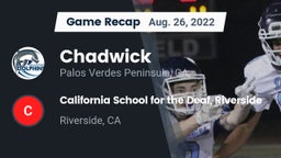 Recap: Chadwick  vs. California School for the Deaf, Riverside 2022