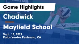 Chadwick  vs Mayfield School Game Highlights - Sept. 13, 2022