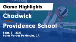Chadwick  vs Providence School Game Highlights - Sept. 21, 2022