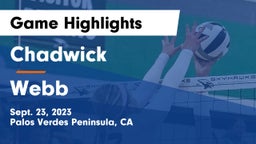 Chadwick  vs Webb  Game Highlights - Sept. 23, 2023