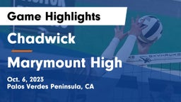 Chadwick  vs Marymount High Game Highlights - Oct. 6, 2023