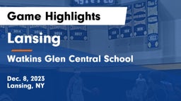 Lansing  vs Watkins Glen Central School  Game Highlights - Dec. 8, 2023