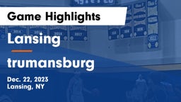 Lansing  vs trumansburg Game Highlights - Dec. 22, 2023