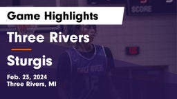 Three Rivers  vs Sturgis  Game Highlights - Feb. 23, 2024