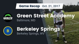 Recap: Green Street Academy  vs. Berkeley Springs  2017