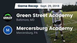 Recap: Green Street Academy  vs. Mercersburg Academy 2018