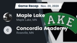 Recap: Maple Lake  vs. Concordia Academy 2020