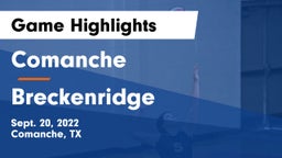 Comanche  vs Breckenridge  Game Highlights - Sept. 20, 2022
