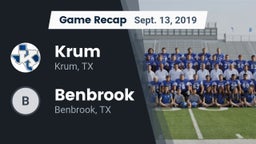Recap: Krum  vs. Benbrook  2019
