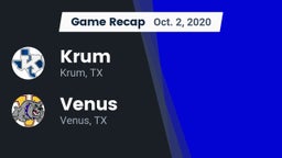 Recap: Krum  vs. Venus  2020