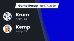 Recap: Krum  vs. Kemp  2020