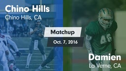 Matchup: Chino Hills High Sch vs. Damien  2016