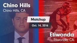 Matchup: Chino Hills High Sch vs. Etiwanda  2016