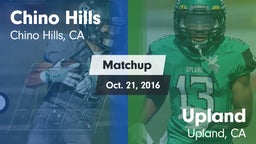 Matchup: Chino Hills High Sch vs. Upland  2016