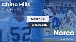 Matchup: Chino Hills High Sch vs. Norco  2017