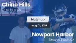 Matchup: Chino Hills High Sch vs. Newport Harbor  2018