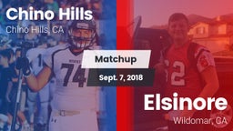 Matchup: Chino Hills High Sch vs. Elsinore  2018