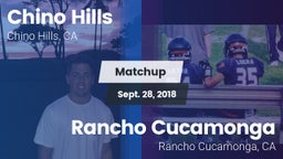Matchup: Chino Hills High Sch vs. Rancho Cucamonga  2018