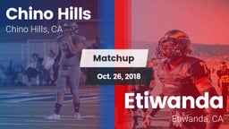 Matchup: Chino Hills High Sch vs. Etiwanda  2018