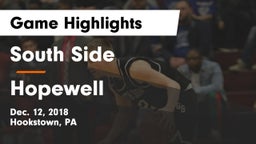 South Side  vs Hopewell  Game Highlights - Dec. 12, 2018